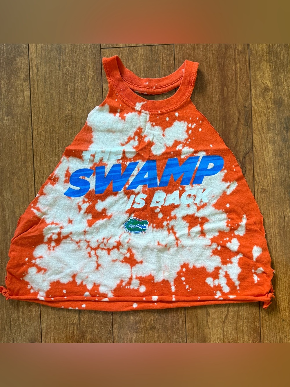 University of Florida Gators Game Day Tie-Dye Halter Crop Top